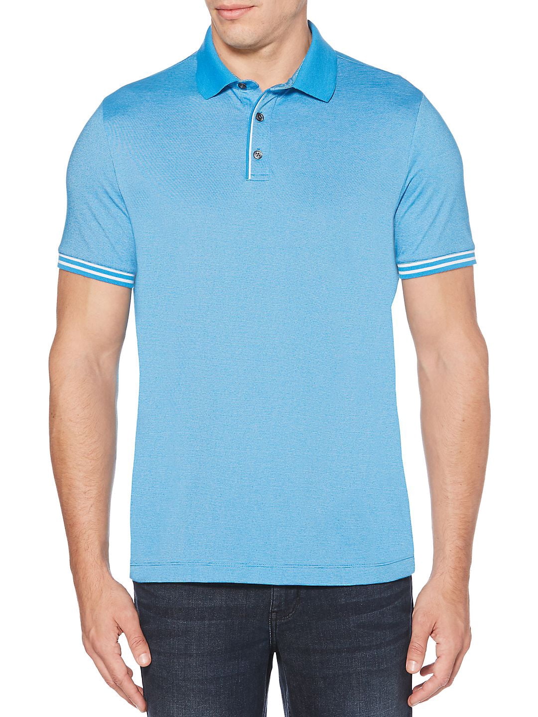 Perry Ellis - Regular-Fit Striped Short-Sleeve Polo - Walmart.com