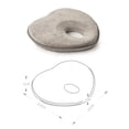 thumbnail image 2 of Almohada de bebé para recién nacido Prevención de cabeza plana Cómoda almohada moldeadora de cabeza Eccomum Rosa, 2 of 7
