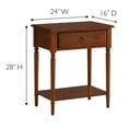 thumbnail image 3 of Solid Wood Coastal Nightstand with USB-C Charging Station, Soft-Close Drawer, Bedrooms and Living Rooms, 3 of 16