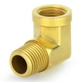 thumbnail image 2 of GASHER 5pcs 90 Degree Barstock Street Elbow, 3/8 Inch NPT Male Pipe to 3/8 Inch NPT Female Brass Pipe Fitting, 2 of 6