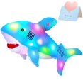 thumbnail image 1 of BSTAOFY 20 '' LED Tiburón Suave Peluche de Juguete Luz Nocturna Animal de Peluche Vida Oceánica Luminoso Brilla en la Oscuridad Compañero para la Hora de Acostarse Regalos para Niños Amigos Cumpleaños, 1 of 5