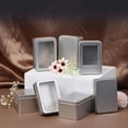 thumbnail image 4 of Rectangle Storage Box Small Storage Box Silver Color Jewelry Key Coin Container Playing Card Box Candy Storage Can, 4 of 8