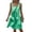 A Green, variant on Maternity Dress Women Sleeveless Neck Pleated Dress Casual Loose Summer Beach Dress With Flowy A-Line Hem Purple S
