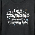 thumbnail image 3 of Instant Message - I'm A Sagittarius - Women's Lightweight French Terry Long Sleeve Shirt, 3 of 6