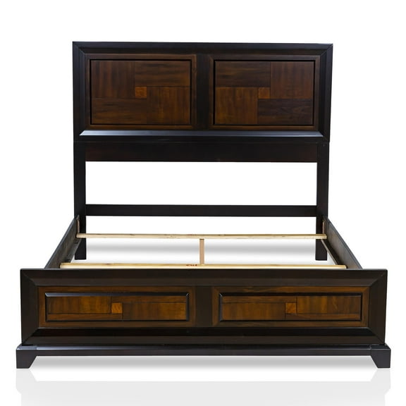 Furniture of America Delia Transitional Wood Full Panel Bed in Walnut