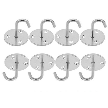 

8 Pcs Wall Mount Ceiling Hooks Stainless Bracket Wall Mount Lanterns Hangers for Baskets Outdoor Decor Hooks