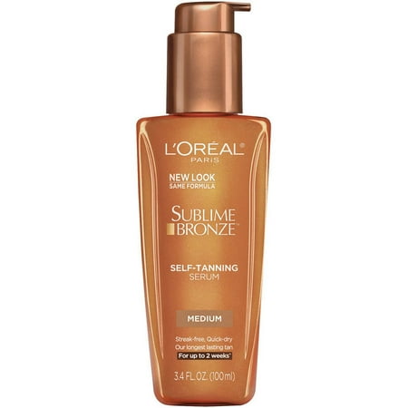 Men Care Natural - L'Oreal Paris Sublime Bronze Self-Tanning Serum, Medium Natural Tan, 3.4 Fl Oz