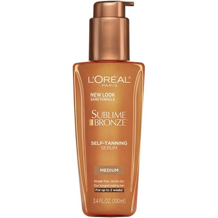 L'Oreal Paris Sublime Bronze Self-Tanning Serum, Medium Natural Tan, 3.4 Fl