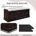 thumbnail image 5 of Harper & Bright Designs Shoe Bench with Removable Cushion, Wood Storage Bench Shoe Organizer Bench with Doors and Adjustable Shelves for Entryway Hallway, Espresso, 5 of 16