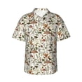 thumbnail image 1 of Fotbe Mushroom Garnish Camisa Hawaiana para Hombre Unisex – Camisa Casual de Verano con Botones de Manga Corta de Algodón y Lino,Small, 1 of 7