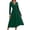 Long Sleeve Dresses Green, variant on Guieoi Womens Dresses Long Sleeve Solid-Color High-Waisted Pleated V-Neck Dress Midi Dress Red XL