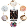 thumbnail image 6 of Yayeee 2 Pack Qtip Holder Bathroom Cotton Swab Canister with Lid Clear Dispenser Set, Black Floral Pattern, 6 of 6