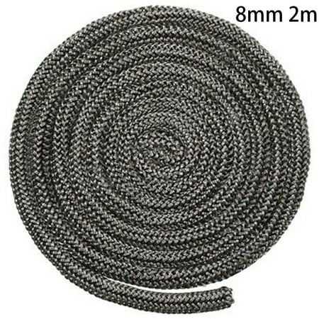 

GLFILL 6/8mm 2m Black Stove/Fire Rope Graphite Impregnated Fiberglass Rope Seal Gasket Replacement for Wood Stoves