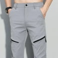 thumbnail image 6 of hotojiny Mens Athletic Sweatpants with Zipper Pockets Lightweight Straight Leg Workout Gym Joggers Pants Ice Silk Running Pants, 6 of 6
