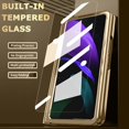 thumbnail image 3 of Compatible Champagne Gold Samsung Galaxy Z Fold 5 Case with Screen Protector,Gradient Frosted Electroplating Cover Hinge Case for Galaxy Z Fold 5 Case,Samsung Galaxy Z Fold 5 Phone Case for Men, 3 of 16