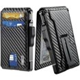 thumbnail image 1 of Billetera umoven para hombre, delgada, de piel, con bloqueo RFID, 1 of 8
