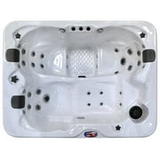American Spas AM-534LS 3-Person 34-Jet Longer Spa with Bluetooth Stereo System, LED Streamer Waterfall, Ozone Sanitization