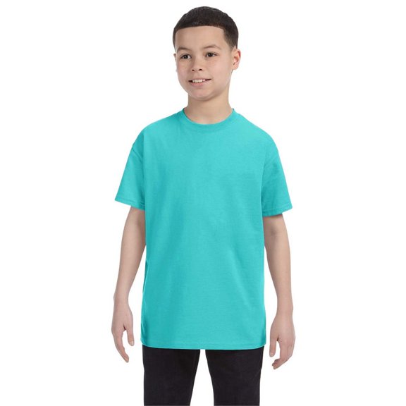 Jerzees Big Boy's Rib Collar Tear Away Label T-Shirt