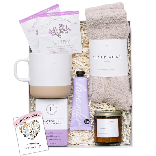Set de regalo para spa Unboxme Lavender con vela, bomba de baño y jabón