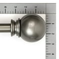 thumbnail image 2 of Lumino 1" and 5/8" Pewter Classic Ball Adjustable Double Curtain Rod Set, 42"-120", 2 of 5