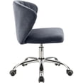 thumbnail image 4 of Pemberly Row Contemporary Velvet Swivel Adjustable Office Chair in Gray, 4 of 6