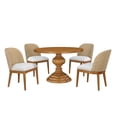thumbnail image 6 of My Texas House Perry Round Dining Table with Warm Brown Finish and Pedestal Base, 6 of 7