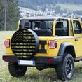 thumbnail image 4 of American Flag Green Camouflage Black Stripes Spare Tire Cover for RV Trailer 14inch Waterproof Wheel Covers Weatherproof Sun Protection Tire Protector Universal Fit for Truck SUV Campe, 4 of 6