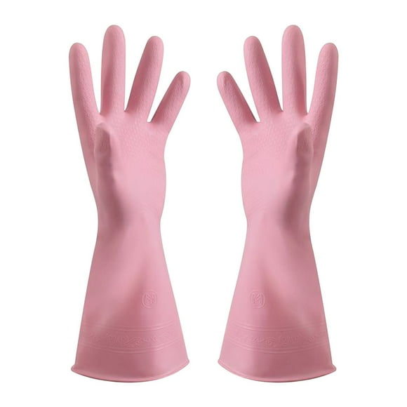 UsRHHA Reusable Household Cleaning Gloves, Food Grade Non-Slip Dishwashing Gloves for Kitchen Bathroom, 1-Pair Rubber Cleaning Gloves