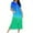 Sky Blue, variant on Fengactive Zipper Front Nightgown for Women Gradient Loose Pajamas Nightdress Short Sleeve Full Length Sleepwear Robes