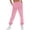 Pink, variant on Women's Sweatpants Tall Fleece Winter Thermal Casual Solid Color High Waisted Plus Velvet Running Fitness Sports Pants Purple S