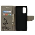 thumbnail image 2 of Samsung Galaxy S20 FE 5G Case with Hand Strap, Dteck Embossed Butterfly PU Leather Magnetic Flip Folio Wallet Case Built-in Card Holder Kick Stand Cover For Samsung Galaxy S20 FE 6.5 inch, Gray, 2 of 6