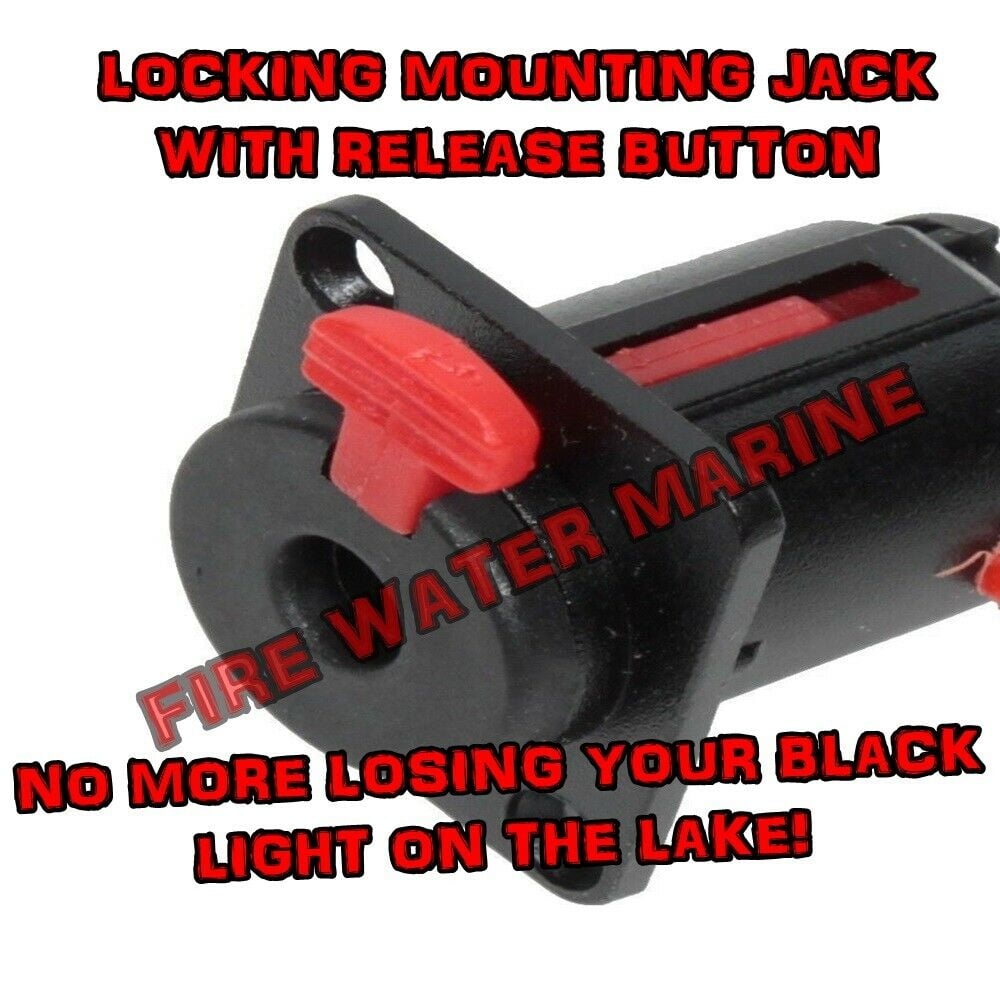 FOR MONO PHONE 1/4" plug UV FISHING BLACK LIGHT FEMALE MOUNTING JACK FOR BOATS 