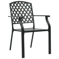 thumbnail image 6 of vidaXL Stackable Patio Chairs Outdoor Seating Stacking Dining Chair Steel Black, 6 of 6