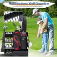thumbnail image 3 of Superjoe Golf Bag Organizer, Stylish Golf Bag Storage Rack, Premium Wooden Golf Storage Rack, Golf Equipment Organizer for Garage, Indoor Spaces and More (Black), 3 of 6