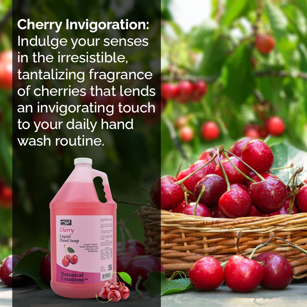 PRONAIL - Liquid Hand Soap Refill, Cherry, 1 Gallon - Deeply Cleanse and Hydrates, Leaving your hands Fresh and Soft - Bulk, Refill Gallon