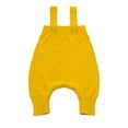 thumbnail image 2 of MIASHUI Unisex Baby Boy Girl Suspender Pants Solid Color Knit Rompers,Yellow,3-6 Months, 2 of 5