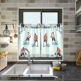 thumbnail image 4 of Yayeee Kitchen Curtains Tier Pair Light Filtering 27"x36" Rod Pocket Short Cafe Window Panel, Ice Play, 4 of 7