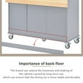 thumbnail image 6 of Kitchen Island Cart with Storage, Rolling Kitchen Island Table with Drop Leaf, Kitchen Island on Wheels with 3 Drawers and Storage Cabinet, Inner Adjustable Shelves, Spice Rack, Towel Rack (Grey Blue), 6 of 9
