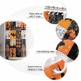 thumbnail image 6 of Halloween Horror Shower Curtain Set ，Waterproof Fabric Shower Curtains Pumpkin Castle Cowweb Plaid Orange Patchwork Shower Curtains for Bathroom,Bathroom Decor 72"x84", 6 of 6