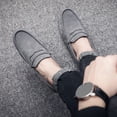 thumbnail image 4 of The Driving Loafer for Men Slip-On Shoes Casual Loafers, Sustainable & Washable Suede Flat Penny Loafers Retro Round Toe Non-Slip Slip-On Casual Walking Shoes, 4 of 5