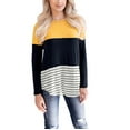 thumbnail image 4 of zttd womens maternity long sleeve striped print nursing tops t-shirt for breastfeeding blouse, 4 of 9