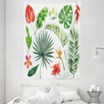 thumbnail image 1 of Plant Tapestry, Diverse Pattern of Leaves and Flowers From Tropical Lands Heliconia Philodendron, Wall Hanging for Bedroom Living Room Dorm Decor, 60W X 80L Inches, Multicolor, by Ambesonne, 1 of 2