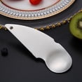 thumbnail image 2 of PAMINGONO Serrated Spoons Kiwi Peeler Stainless Steel Silver 2Pcs 5.8X1.9X0.1In, 2 of 8