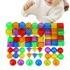 thumbnail image 3 of Juguetes Montessori de sólidos geométricos, formas 3D desmontables, coloridos, para regalar en casa. Ensacado, 3 of 7
