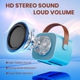 thumbnail image 2 of BONAOK Mini Karaoke Machine, Portable Karoke Speaker with 2 Wireless Microphones for Kids 4-12 Years Old Birthday Gift, 2 of 8