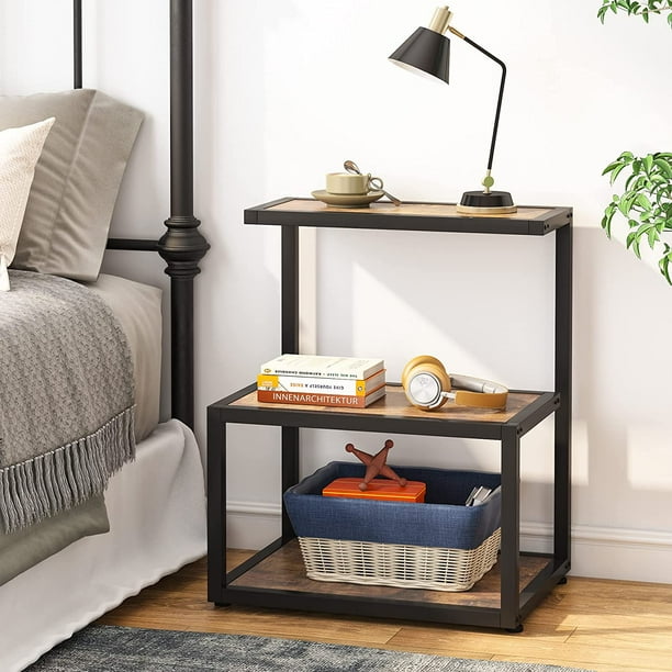 Tribesigns Printer Stand, End Table, Wood Side Table, Small Table, Industrial Nightstands, Side