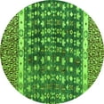 thumbnail image 1 of Ahgly Company Machine Washable Indoor Round Abstract Green Modern Area Rugs, 6' Round, 1 of 4