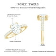 thumbnail image 6 of Rosec Jewels 2 Carat Moissanite Engagement Ring for Women - 7X9 mm Oval Moissanite Ring - D-VS1 Grade, 10K Yellow Gold, US 4.00, 6 of 7