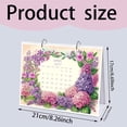 thumbnail image 2 of DIY Diamond Art Painting 2027 Wall Calendar Colorful Flower Design Horizontal Single-Sided Paper For Office Home Interior Decoration, Home Office Business Planning Decor Gift, 2 of 8