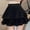 Black, variant on Dianli Skirt Skort Women's High Waist Pleated Cake Skirt Ballet Style A Line High Rise Elastic Waist Layered Tulle Puff Short Skirt Party Dance Casual Work To Weekend Beachwear Party